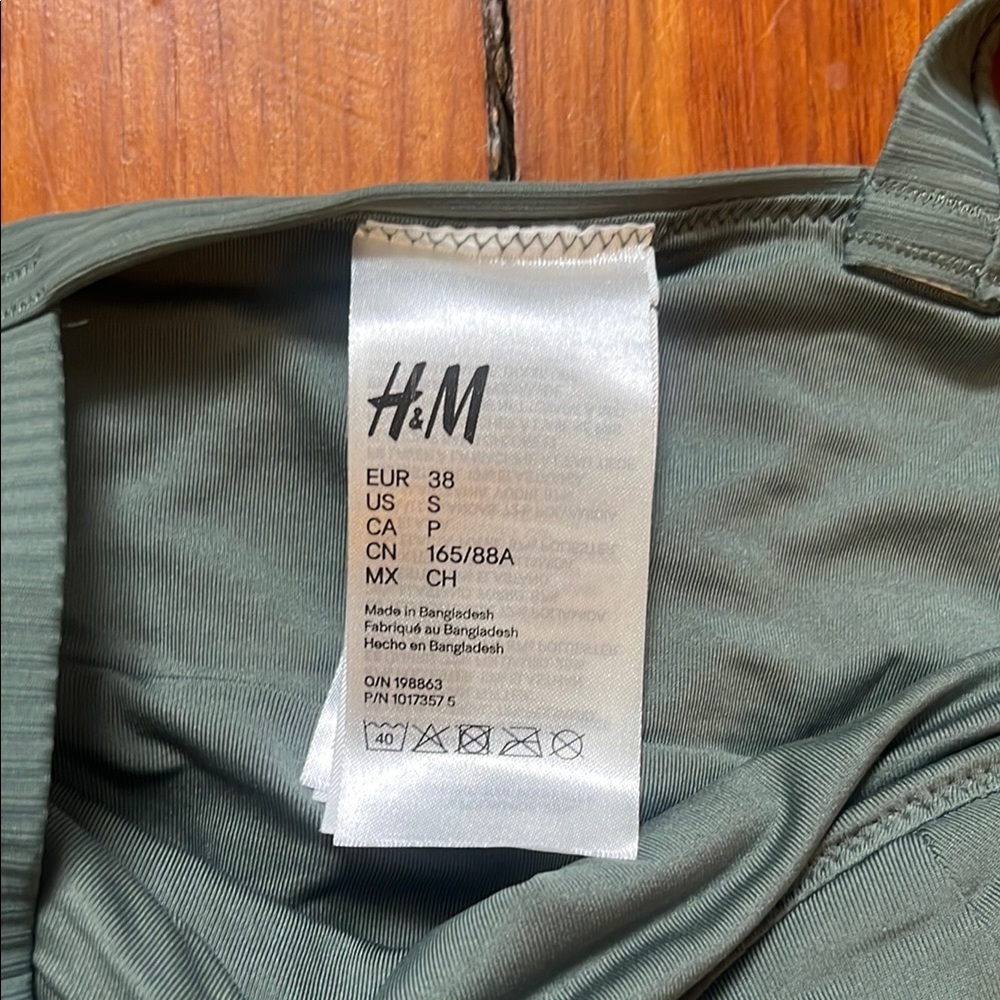 H&M Olive Ribbed Swimsuit - Picture 2 of 6
